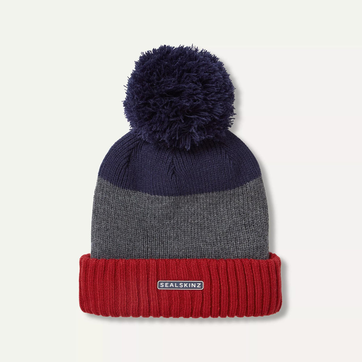 Flitcham - Waterproof Fleece Lined Cold Weather Striped Bobble Hat